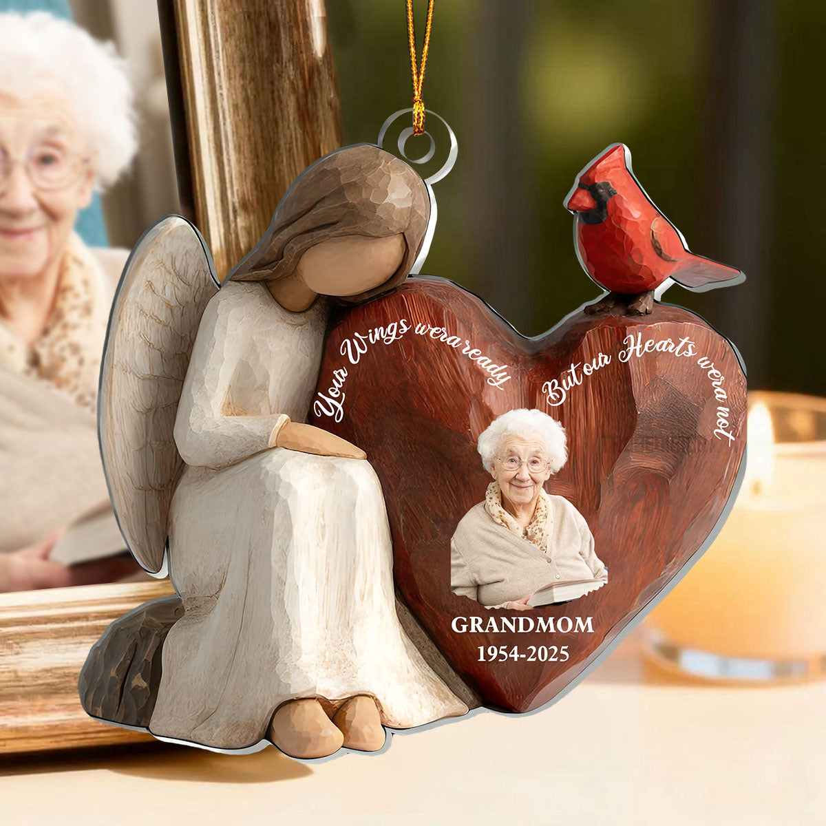Personalized Memory Angel Ornament, Upload Photo