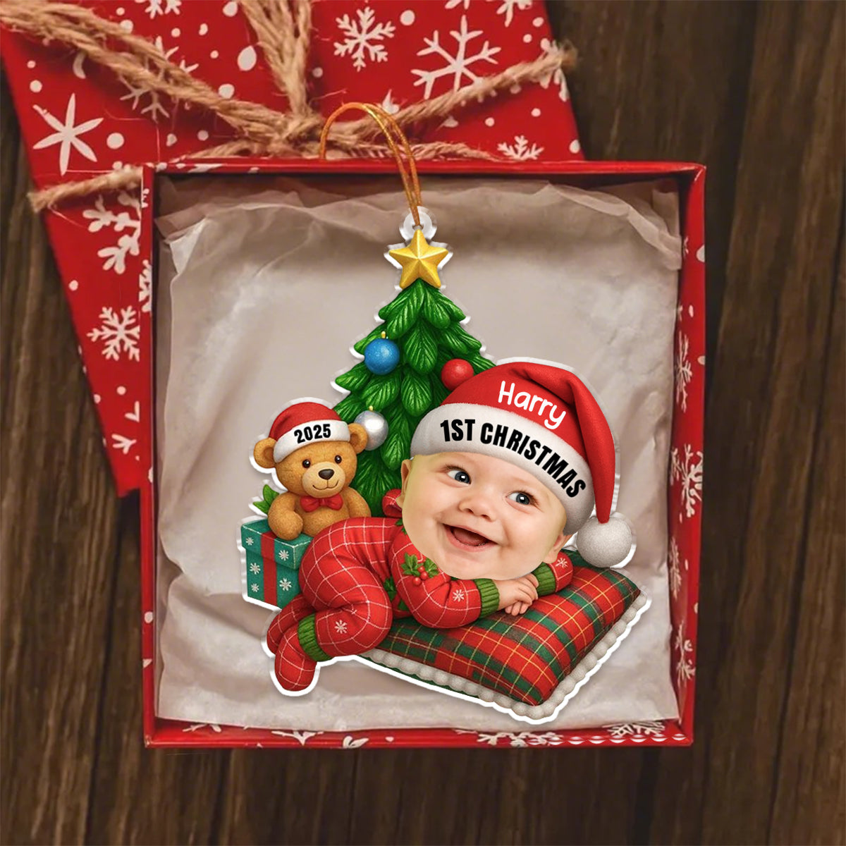 Cute Baby Sleeping - Personalized Acrylic Ornament