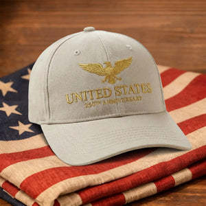 Retro USA Flag 250th Anniversary Cap, Patriotic Gift