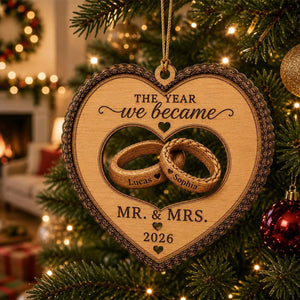 The Year We Became Mr. & Mrs.-Personalized Newlywed Christmas Ornament