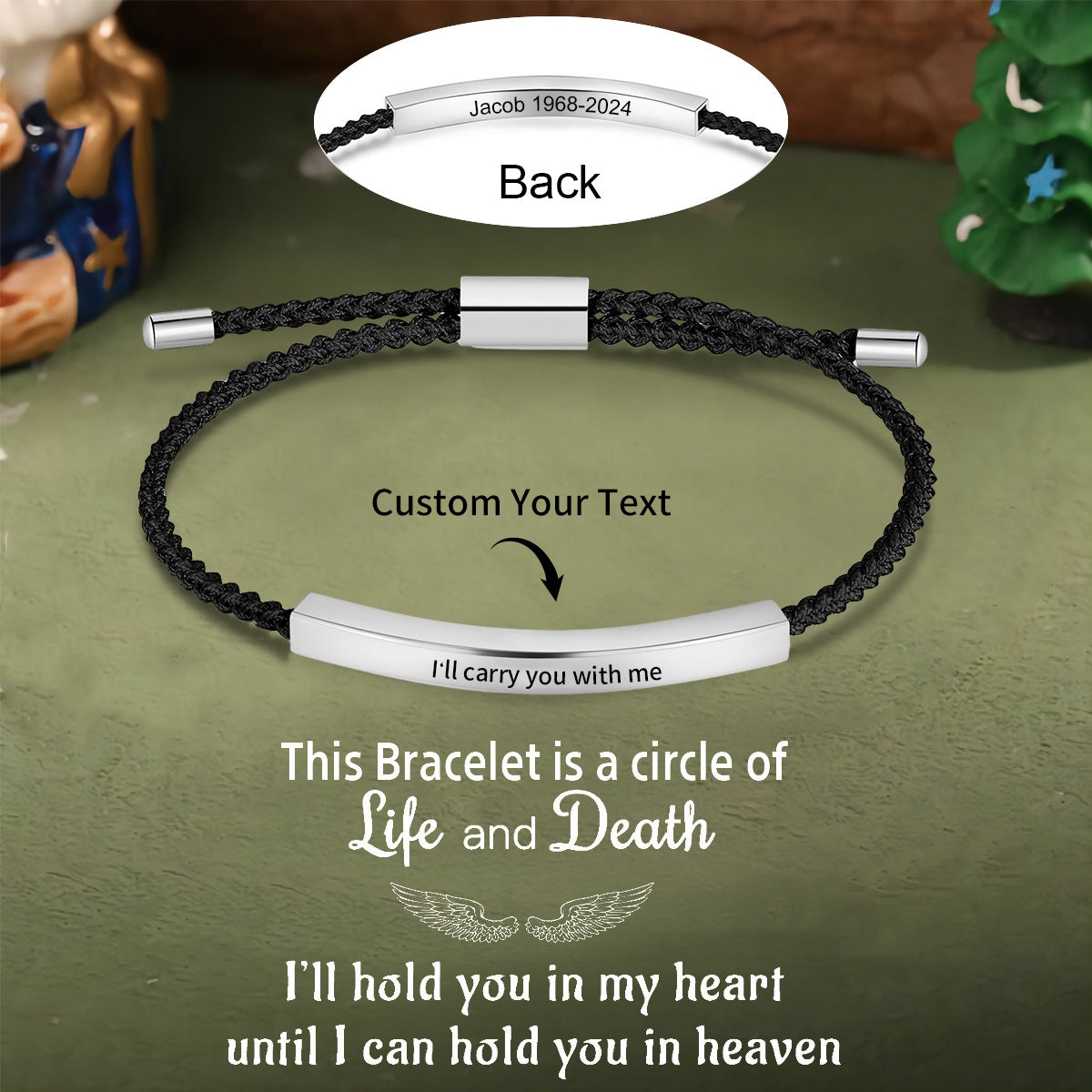 Personalized Custom Text Multicolor Bracelet For Women - Gift For Christmas