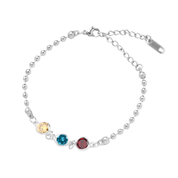 Personalized Family Birthstone Bracelets for Mom Jewelry Mother Daughter Bracelet