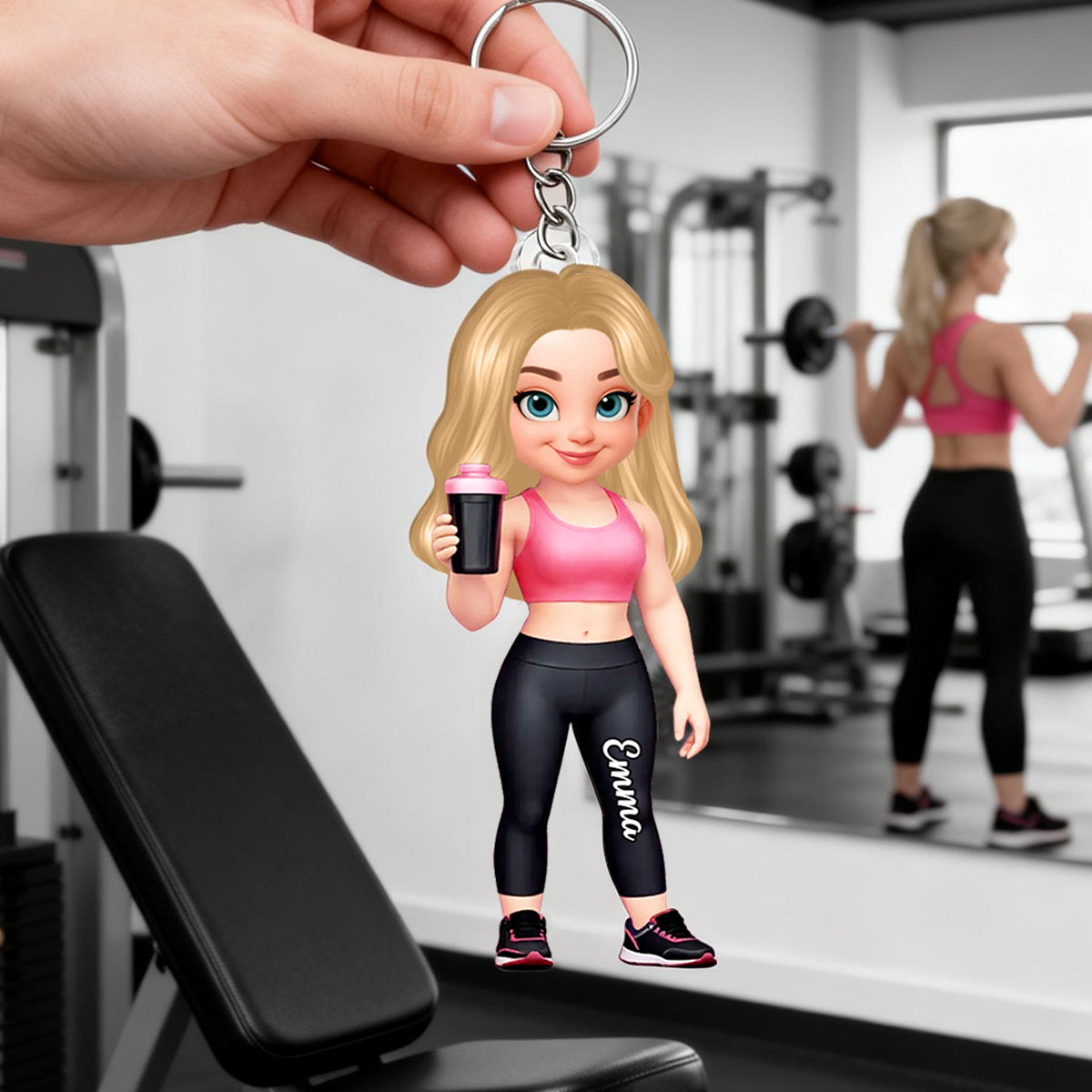 Personalized Acrylic Keychain For Fitness Enthusiasts