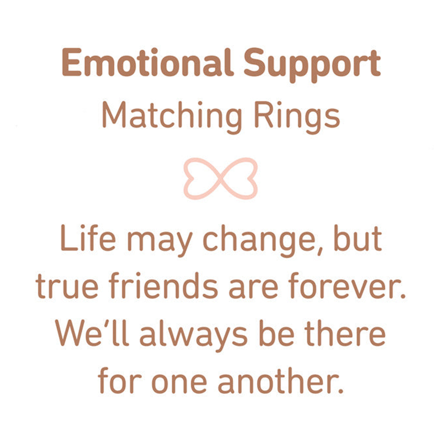 True Friends Are Forever Emotional Support Matching Infinity Ring