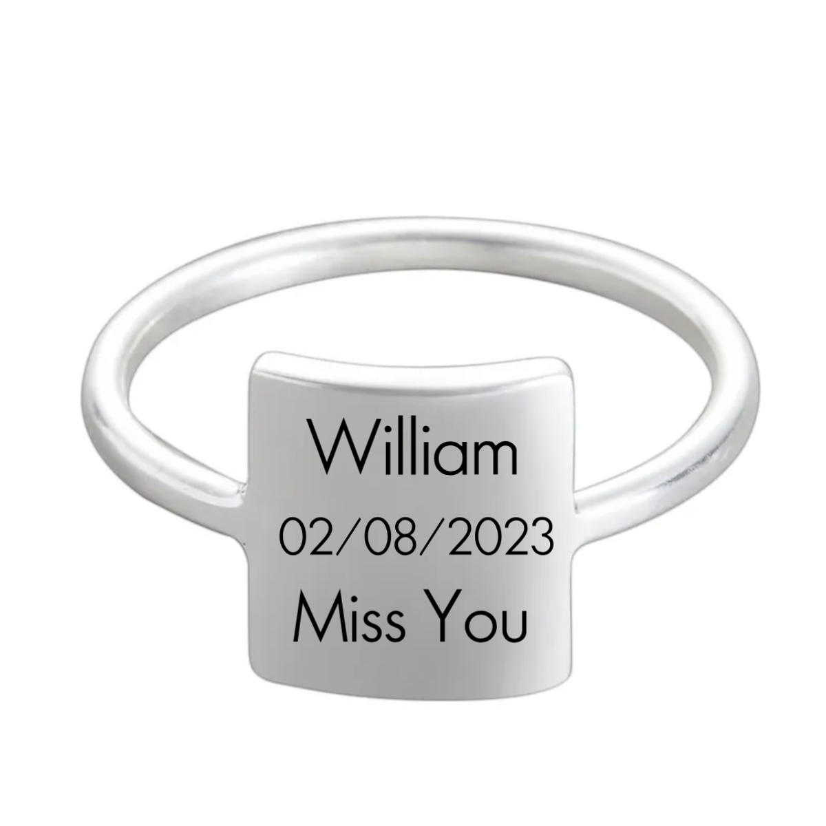Personalized Hug From Heaven Memorial Ring