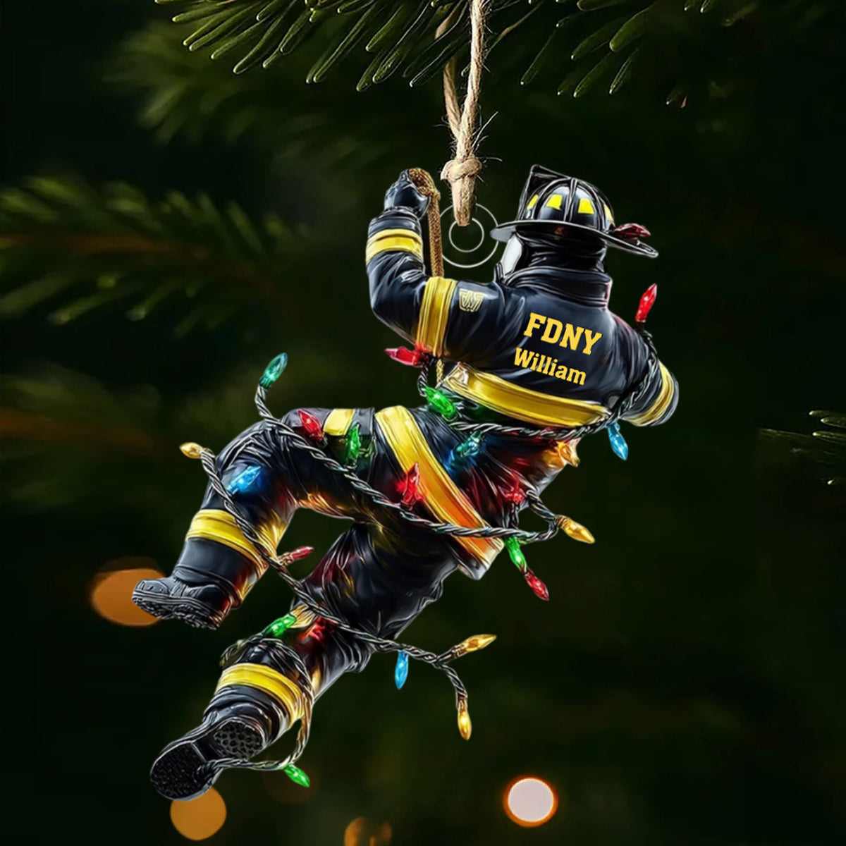 Personalized Firefighter Ornament, Gift For Firefighters