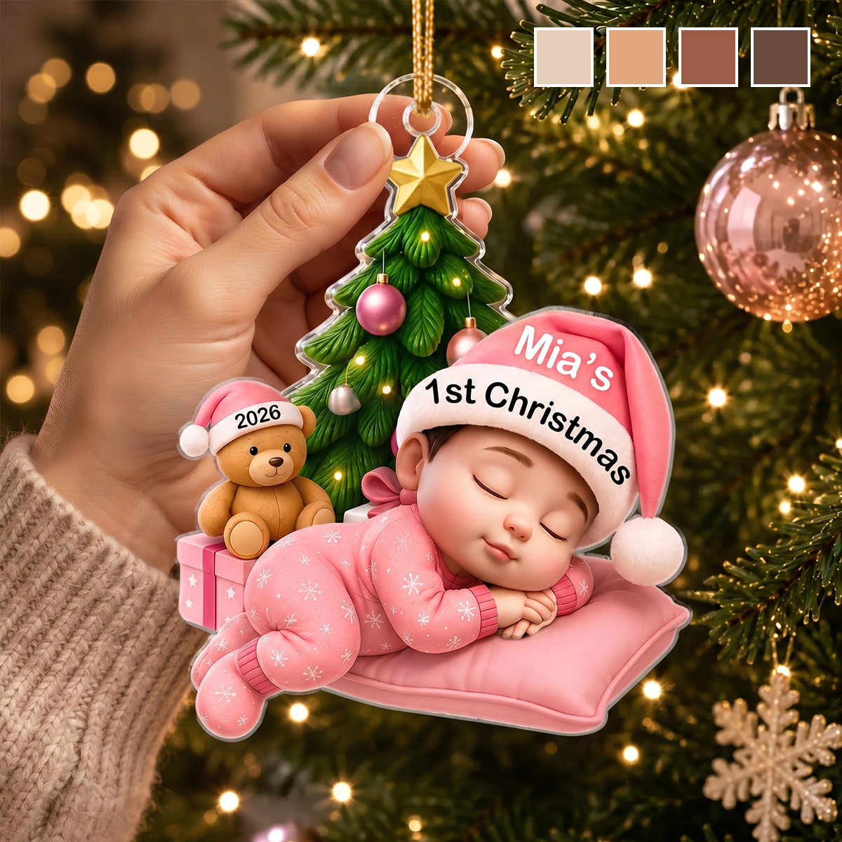 Personalized Baby First Christmas Acrylic Ornament