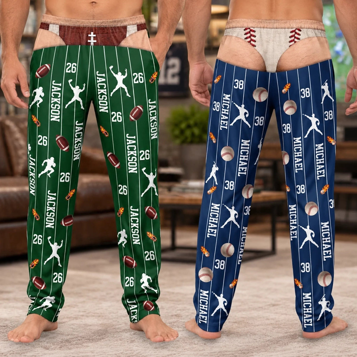 Custom Funny Pajama Pants - Personalized Birthday Gifts For Sports Fans, Sports Lovers