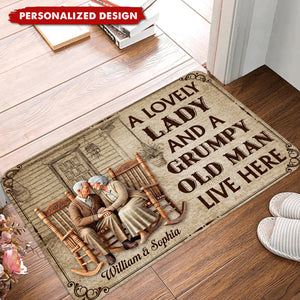 A Lovely Couple Live Here - Personalized Doormat