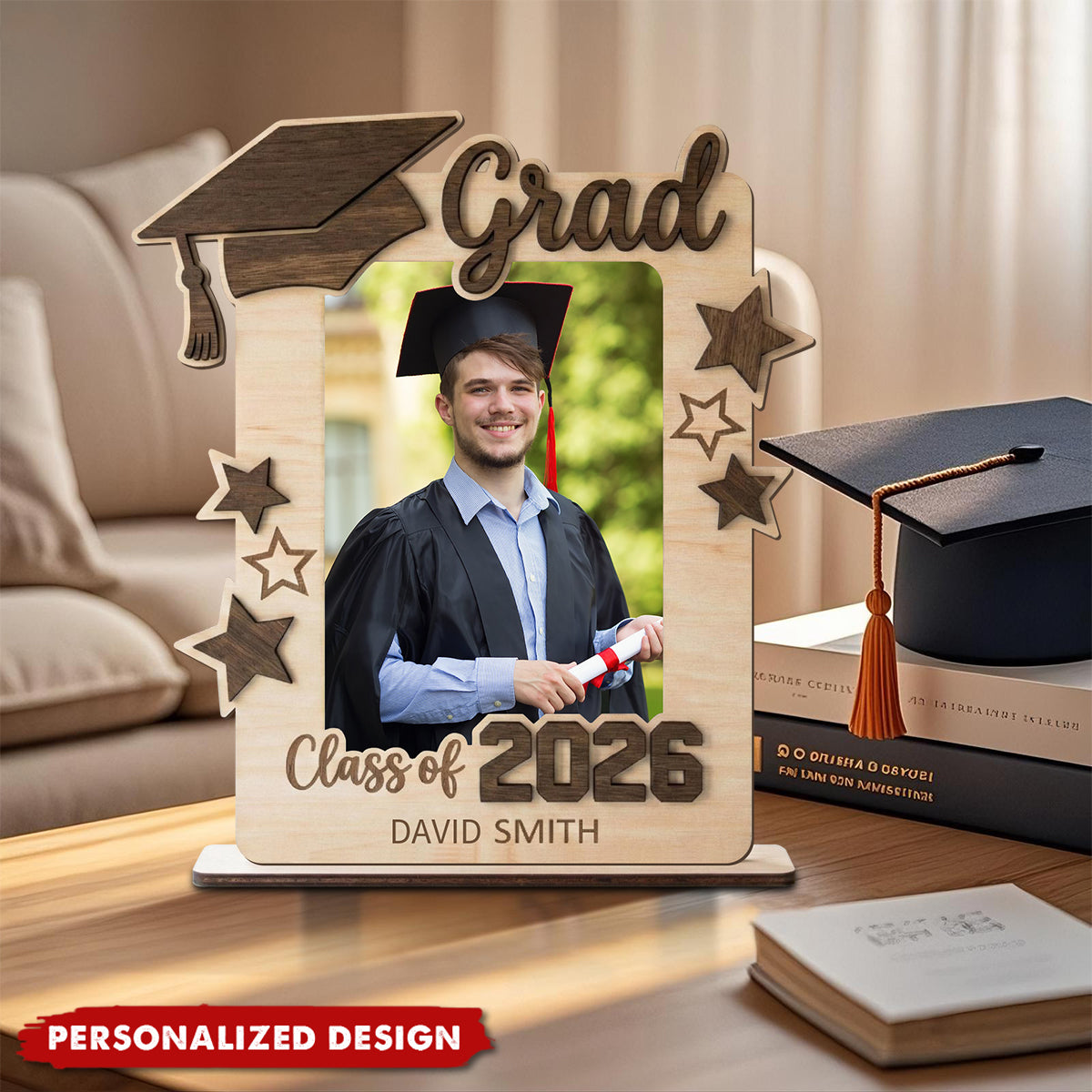 Personalized Graduation Photo Frame Plaque, Class of 2026