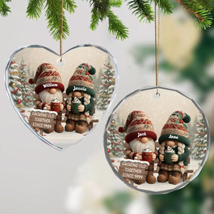 Growing Old Together Couple Custom Ornament, Anniversary Gift