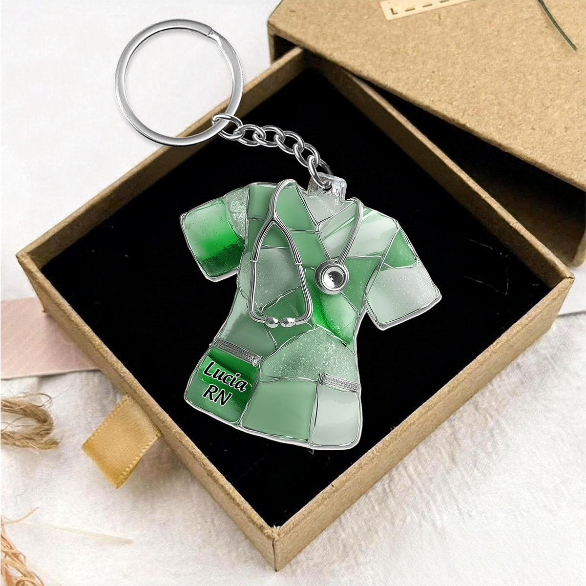 Personalized Nurse Uniform Acrylic Keychain, Gift For Nurses