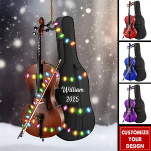 Personalized Cello Instrument Music Ornament, Cello Player Gift