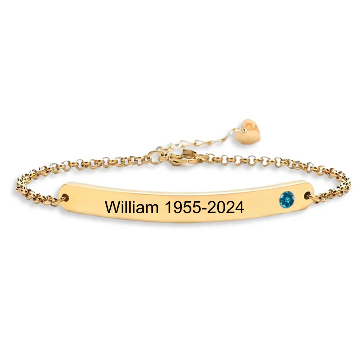 Personalized Birthstone Name&Date Memorial Bracelet
