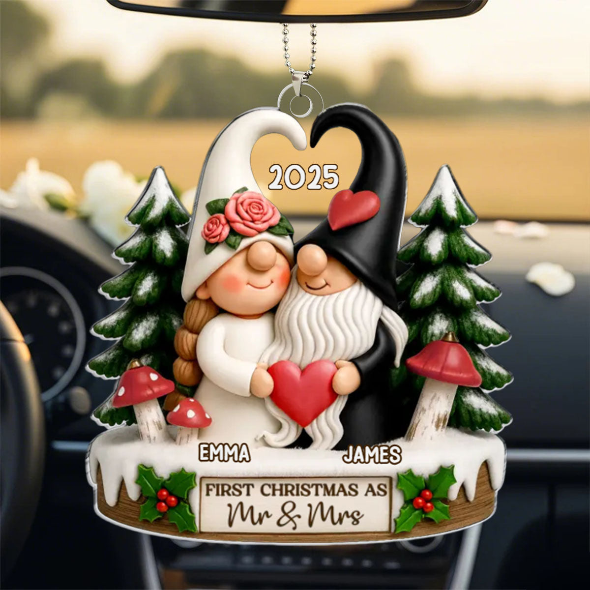 Love No Bounds - Custom Anniversary Christmas Ornament