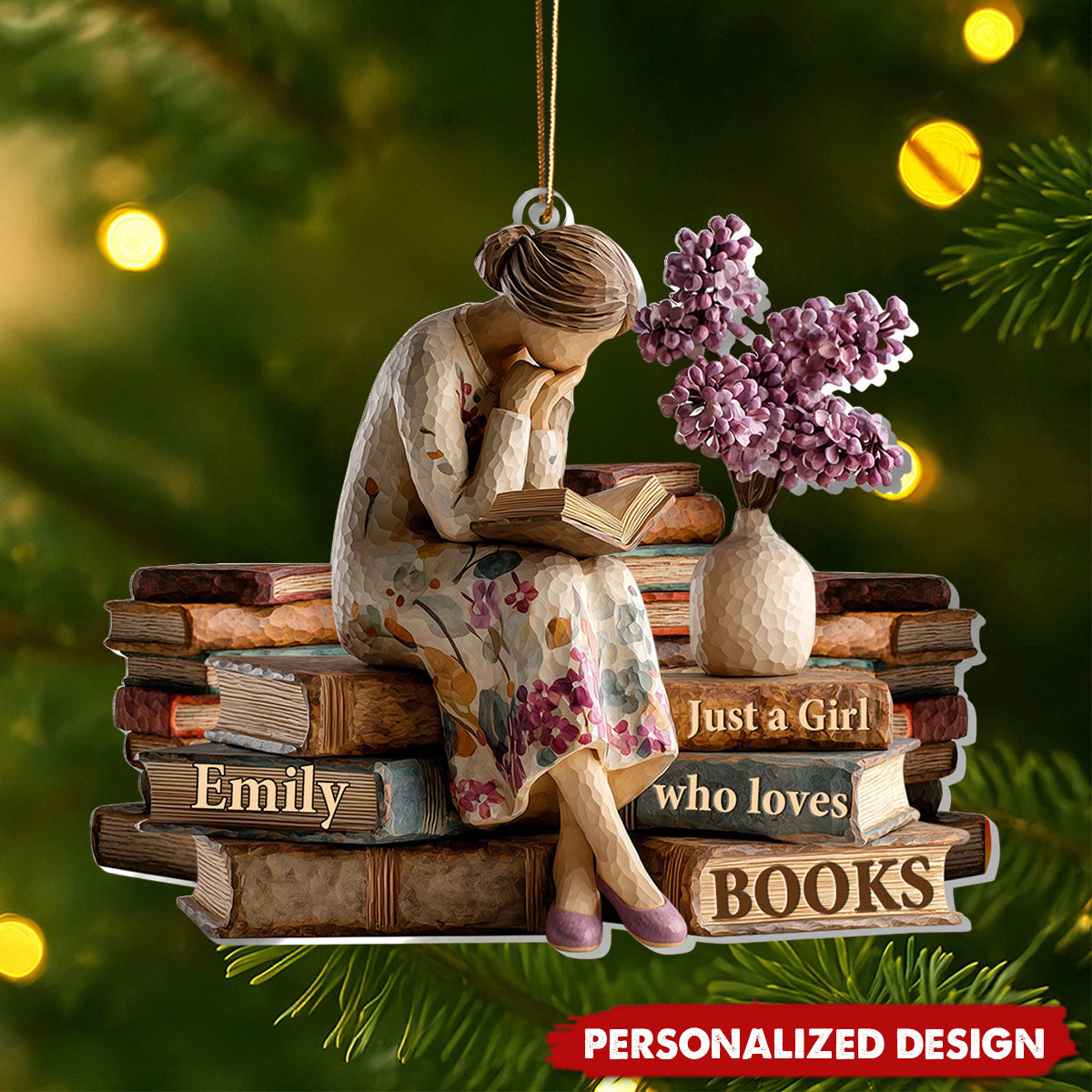 Just A Girl Who Loves Books - Personalized Acrylic Ornament