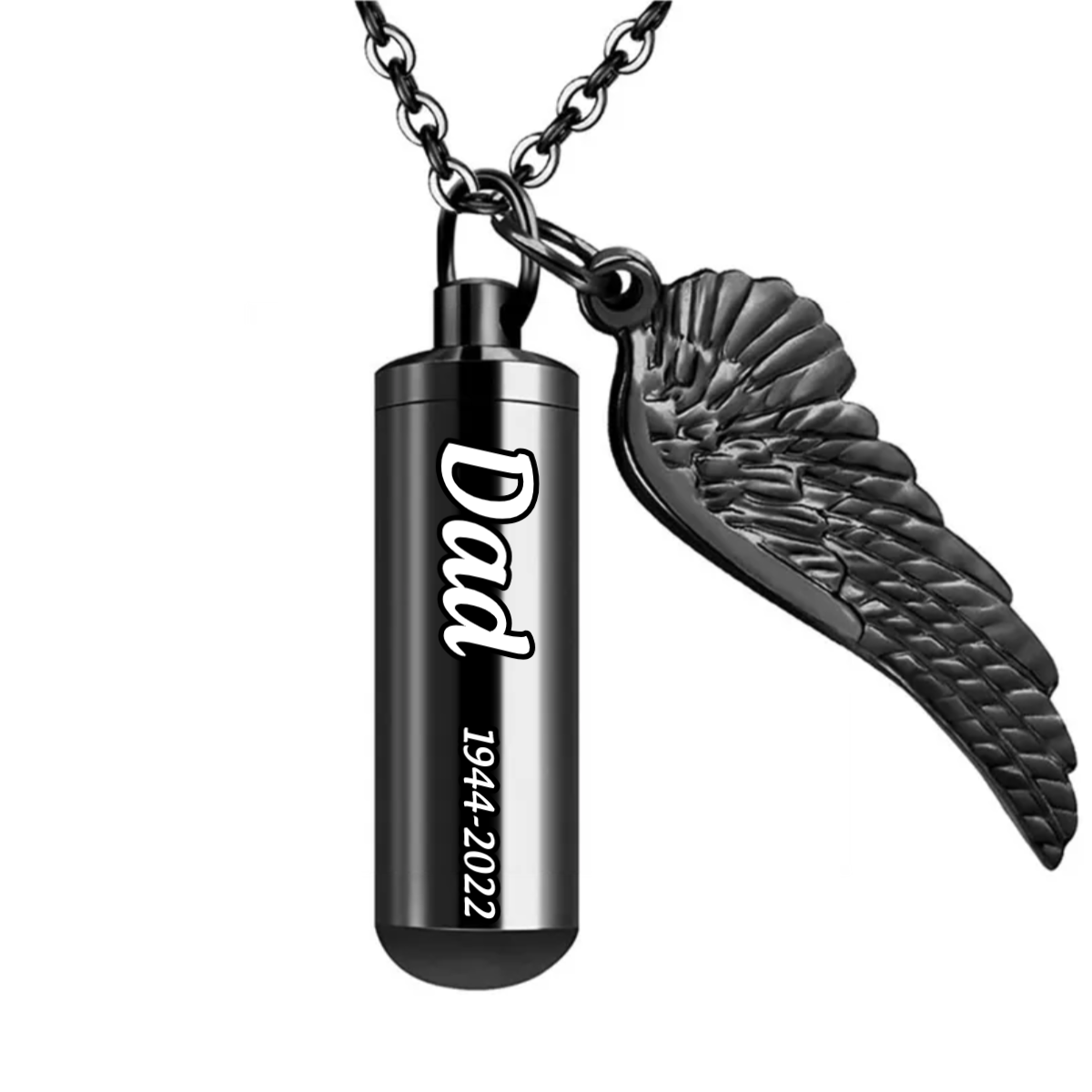 Personalized Cremation Urn Wing Engraved Memorial Human Urns Women Necklace