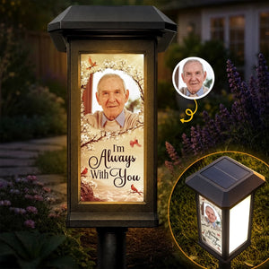 Personalized Memorial Sympathy Gifts For Loss Of Mom, Dad-Custom Photo Solar Garden Light