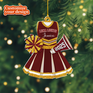 Personalized Custom Cheerleading Christmas Ornament
