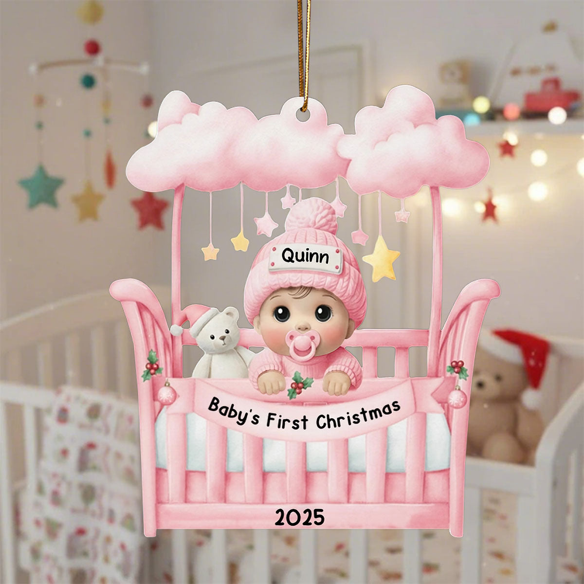 Baby’s First Christmas - Personalized Name Crib Ornament