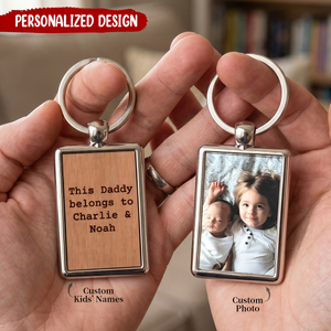Personalized Kids Photo Keychain For Dad Or Grandpa-Father's Day Gift