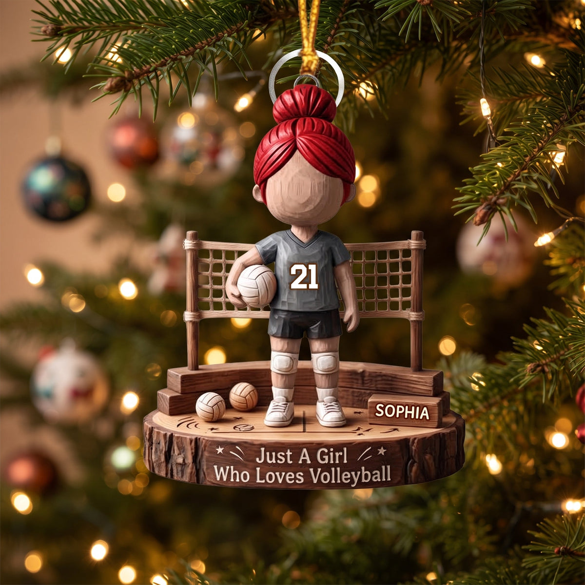 Personalized Volleyball Girl Christmas Ornament - Gifts For Christmas