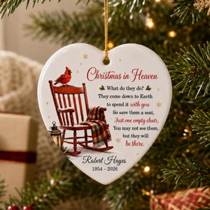 Personalized Christmas In Heaven Memorial Ornament