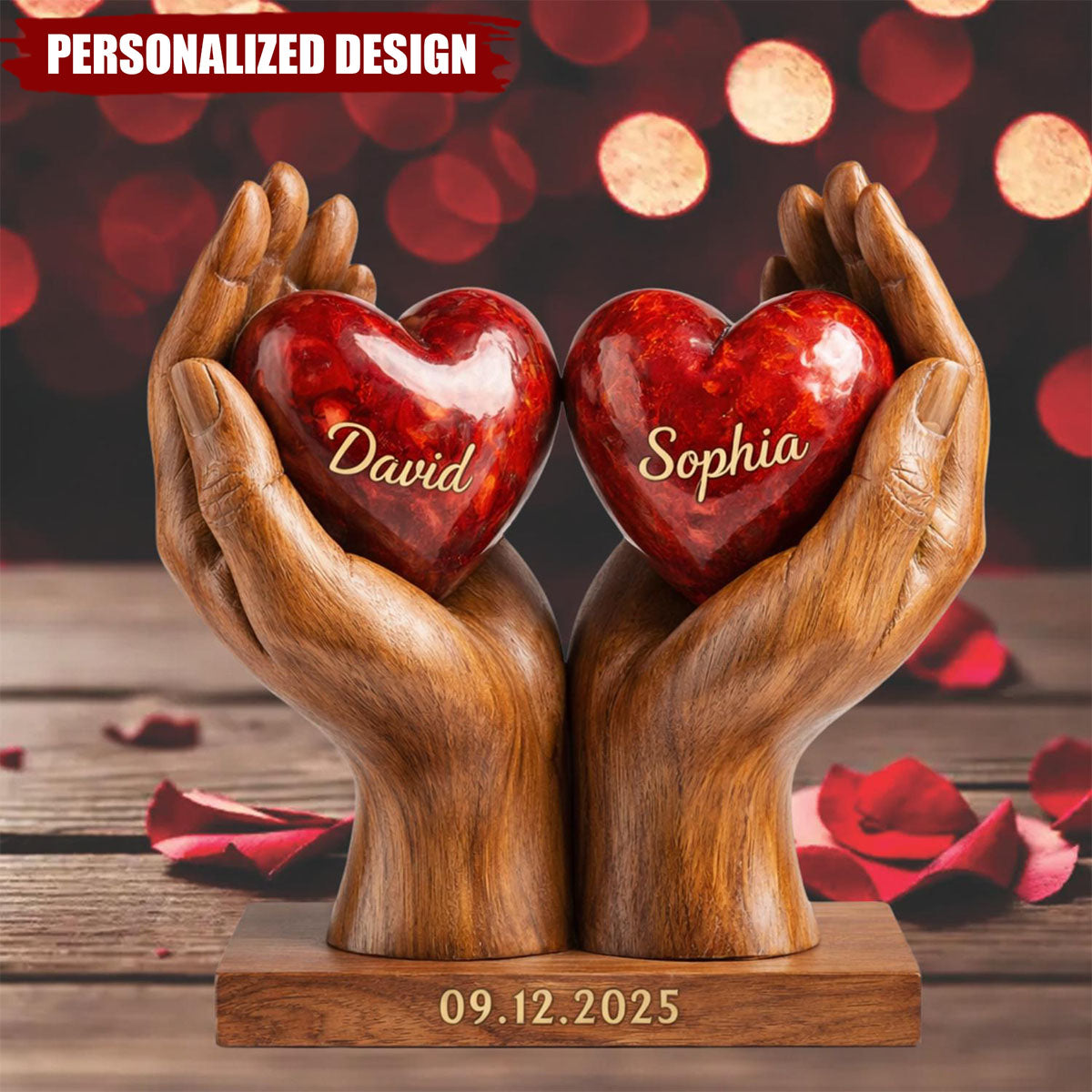 You & Me We Got This- Custom Name Couple Heart Plaque