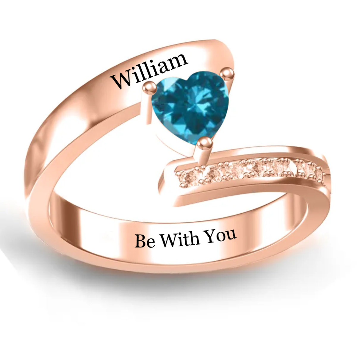 Personalized I'm A Wife To A Husband Birthstone Ring