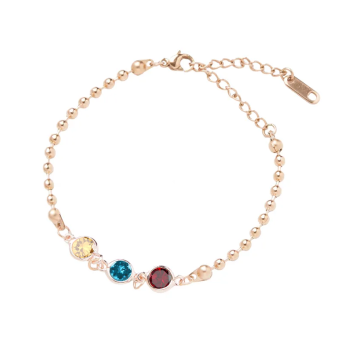 Personalized Family Birthstone Bracelets for Mom Jewelry Mother Daughter Bracelet