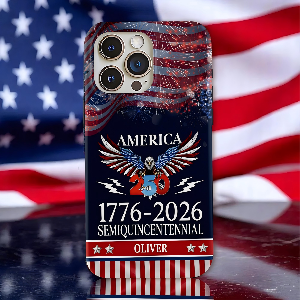 Custom Name 250th United States Semiquincentennial Phone Case