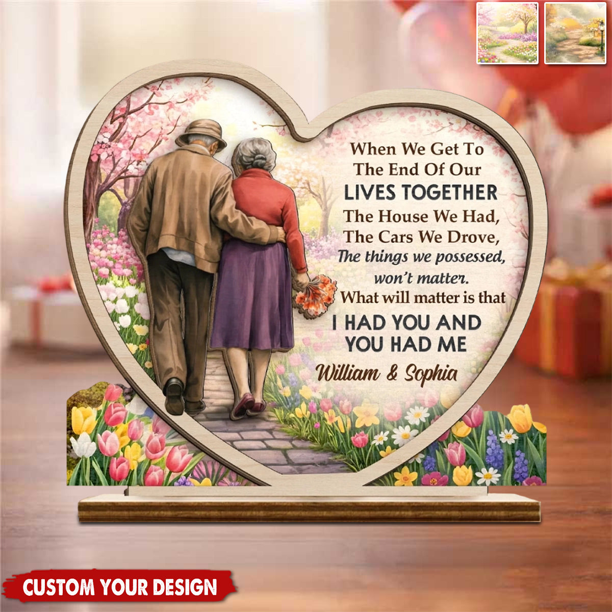 Love Looks Good On Us - Personalized Wooden Plaque