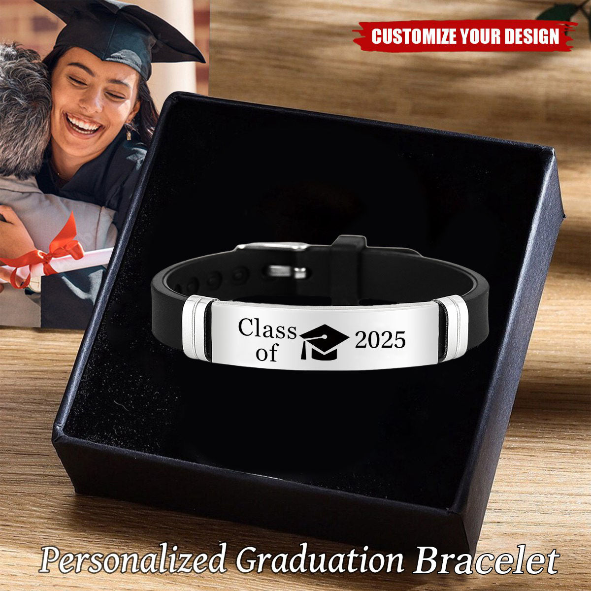 Personalized Class Of 2025 Graduation Bracelet