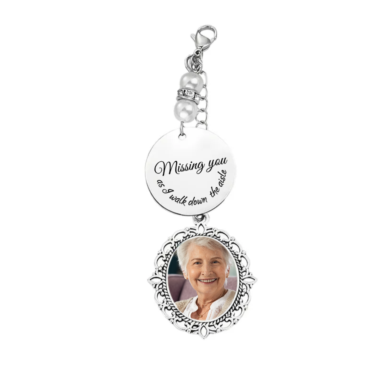 Personalized Wedding Bouquet Memory Photo Charm