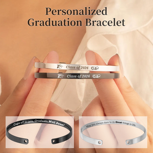 Custom Graduation Bracelet - High School Graduation Gift for Her
