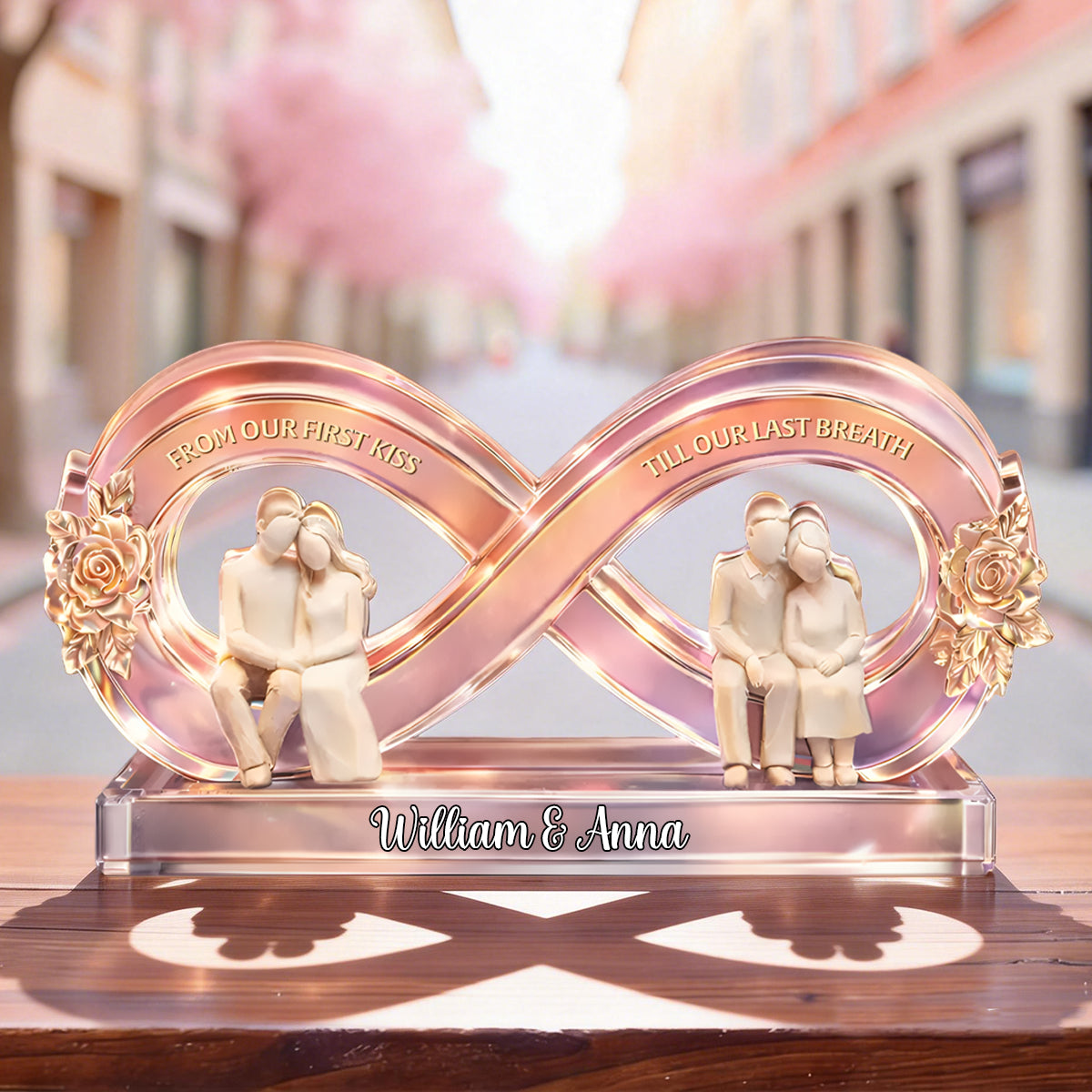 Personalized Acrylic Plaque, Gift For Couple, Infinity Couple Plaque