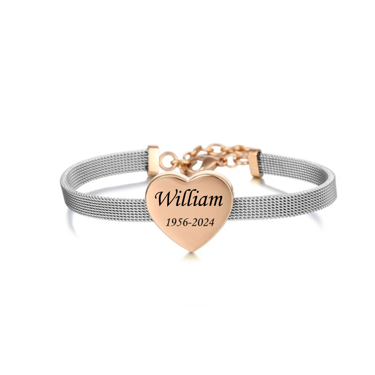 Personalized Custom Engraved Name&Date Heart Bracelet - Gift For Christmas