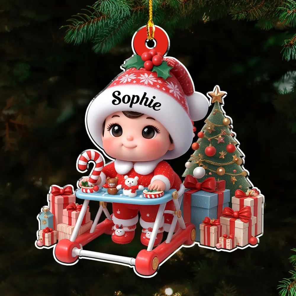 Sweet Baby In Stroller - Personalized Custom Acrylic Ornament