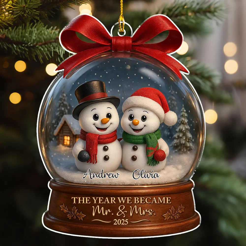 Snowy Day You And Me - Personalized Custom 3D Effect Acrylic Ornament