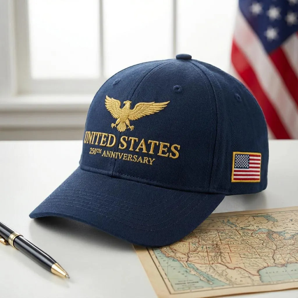 Retro USA Flag 250th Anniversary Cap, Patriotic Gift