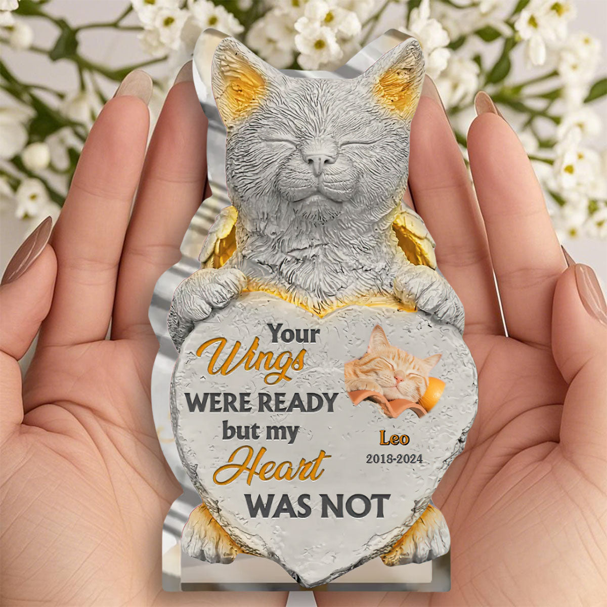 Once By My Side Forever In My Heart - Personalized Cat Memorial Acrylic Plaque