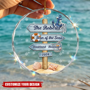 Personalized Cruise Ornament, Custom Family Or Couple Travel Christmas Gift
