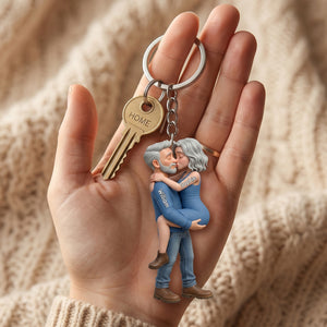 Custom Couple Acrylic Keychain-Personalized Anniversary Wedding Gifts