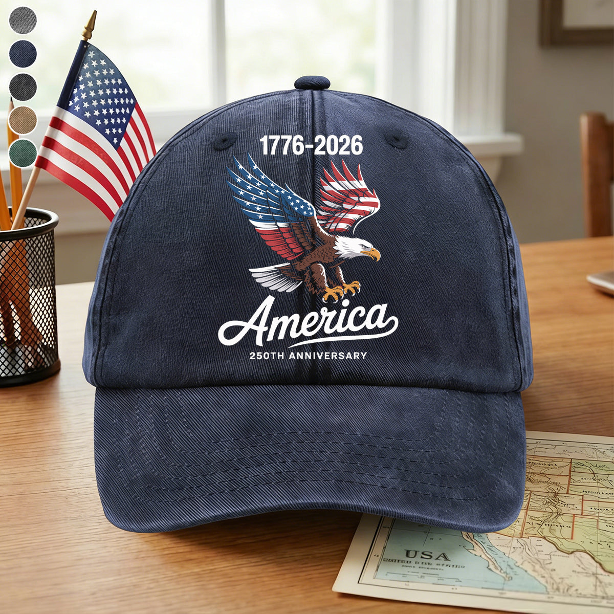 Celebrate 250 Years of America USA Anniversary 1776-2026 Baseball Cap