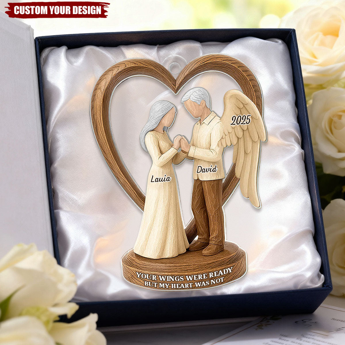 Couple With Wings Memorial Ornament