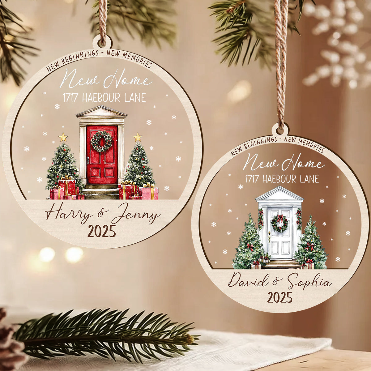 First Christmas In Our New Home Custom Ornament