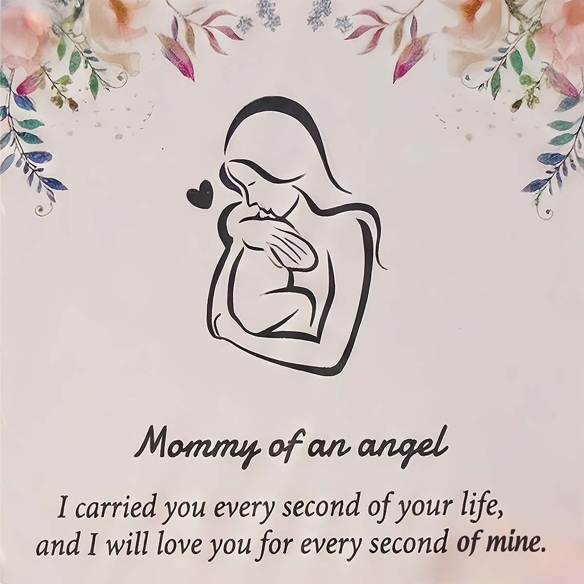 Angel Mom Bracelet Memorial Footprints Baby, Baby Loss Sympathy Gift
