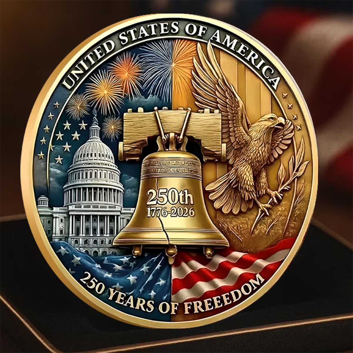 1776-2026, 250TH Anniversary U.S.A. Commemorative Challenge Coin