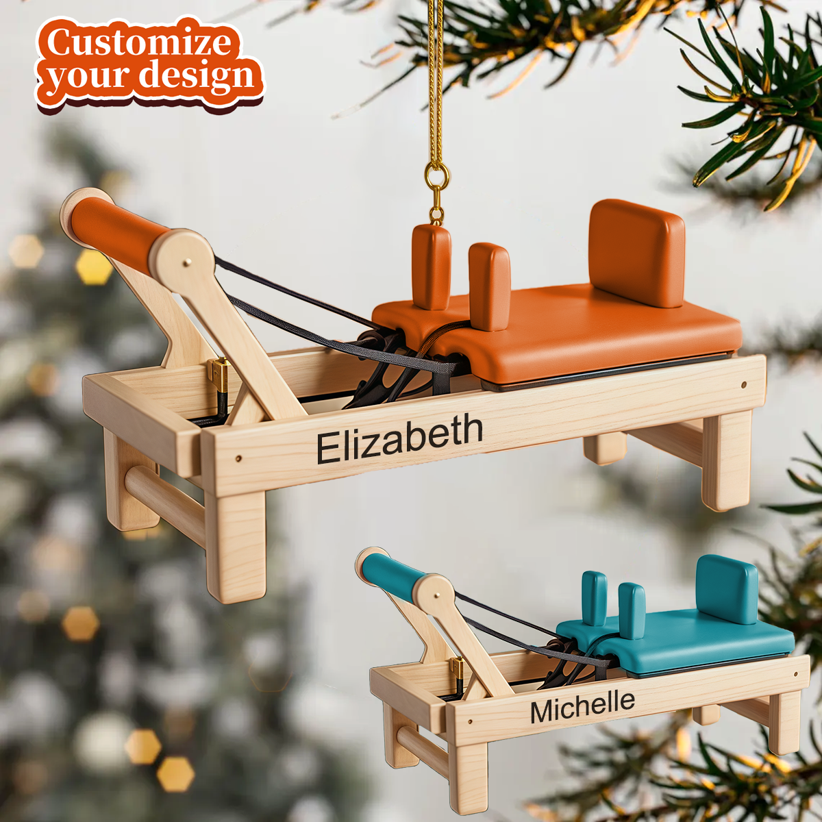 Personalized Pilates Equipment Acrylic Ornament