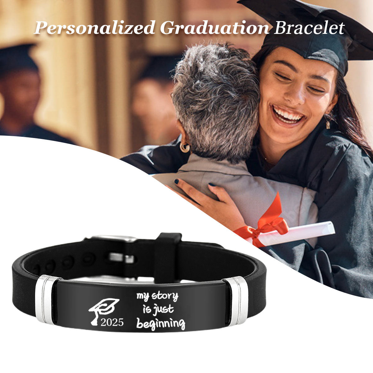 Personalized Class Of 2025 Graduation Bracelet